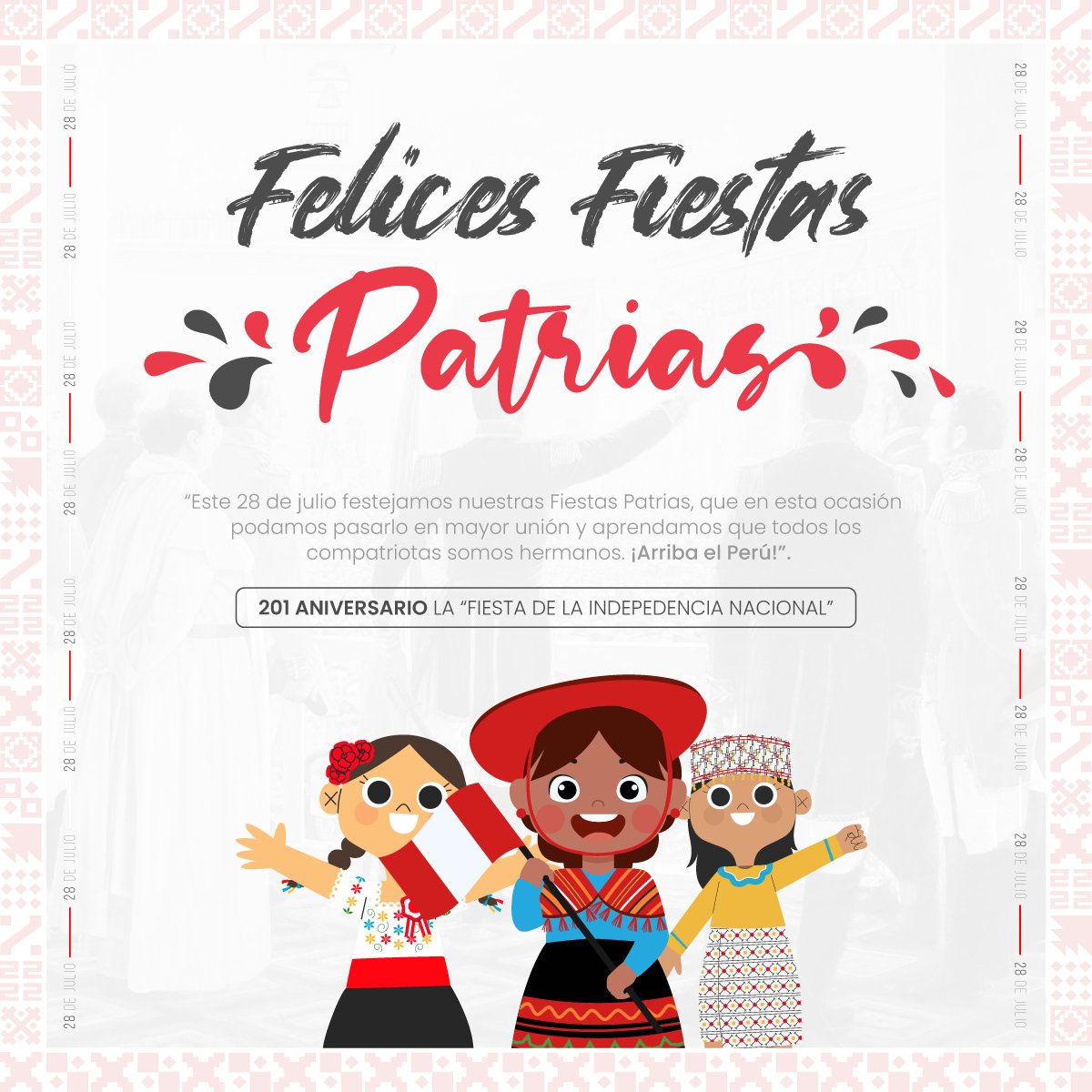 ¡Viva la Patria!,🇵🇪 ¡Viva la Libertad!,🙌 ¡Viva la Independencia!👏
Hoy se cumplen 2001 años luego de la proclamación de nuestro Libertador Don José de San Martín en el Perú. ❤️🤍

Cuéntanos, ¿Qué tan orgulloso te sientes de ser peruano?