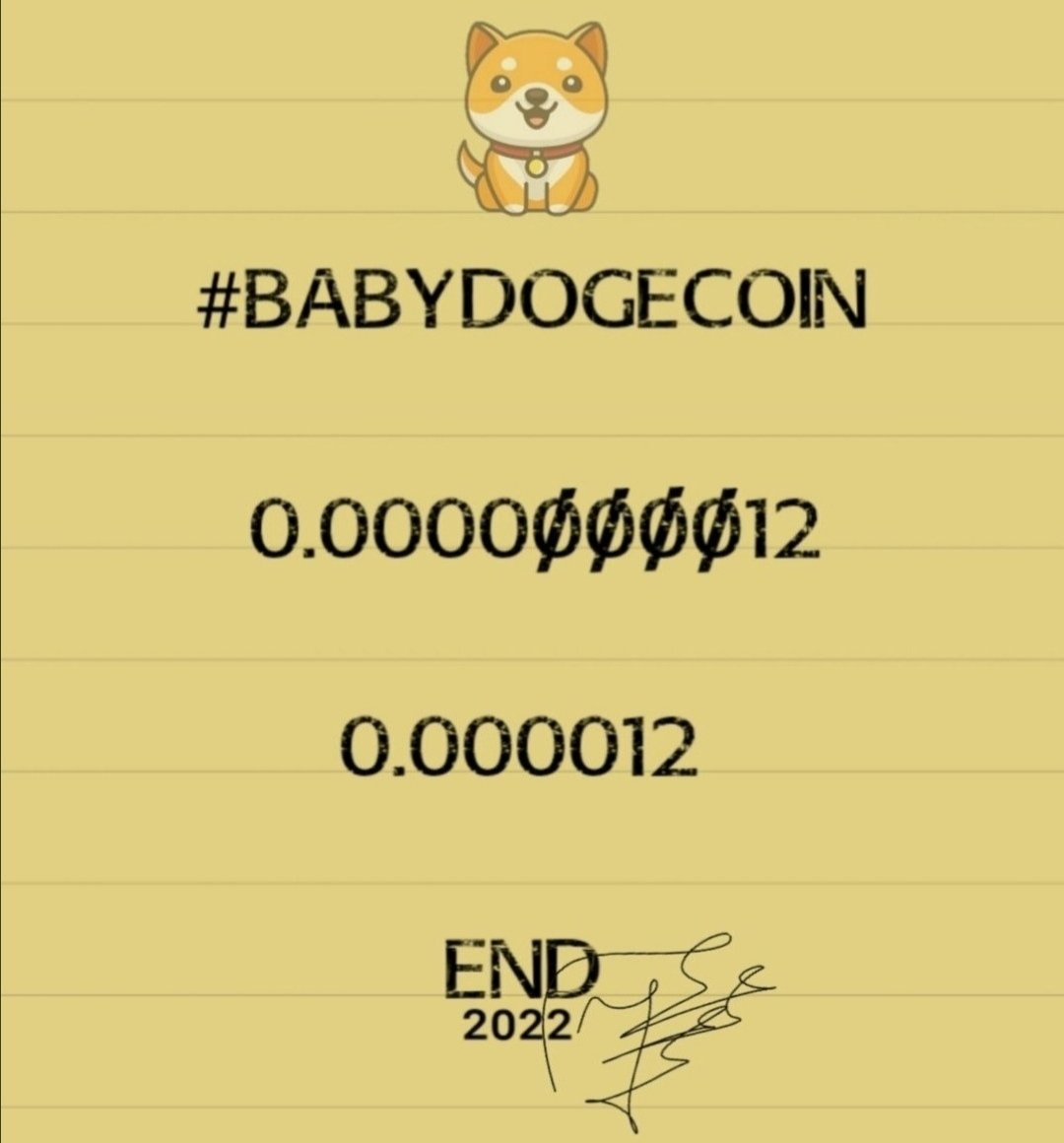 Baby doge coin will be 0.00001 $ soon. Remember this. 12💎💎💎💎.💎  🚀🚀🚀🚀🚀🚀🚀🔥🔥🔥🔥🔥 #BabyDogeCoin #BabyDoge @BabyDogeCoin
