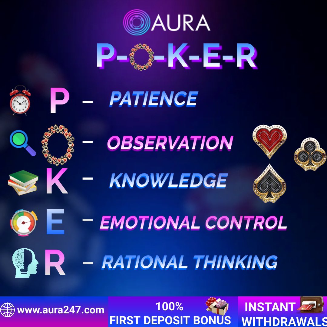 What does P.O.K.E.R mean to you ? ♥️♦️♣️♠️🃏🎰🎰🎰 Commenet below ! Visit aura247.com