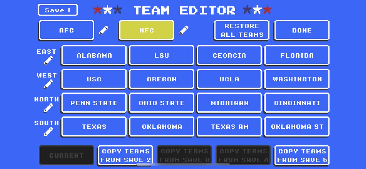 JrryTang's tweet photo. @retro_bowl Team Editor = College Edition retro bowl https://t.co/W5OJ8HDqbs