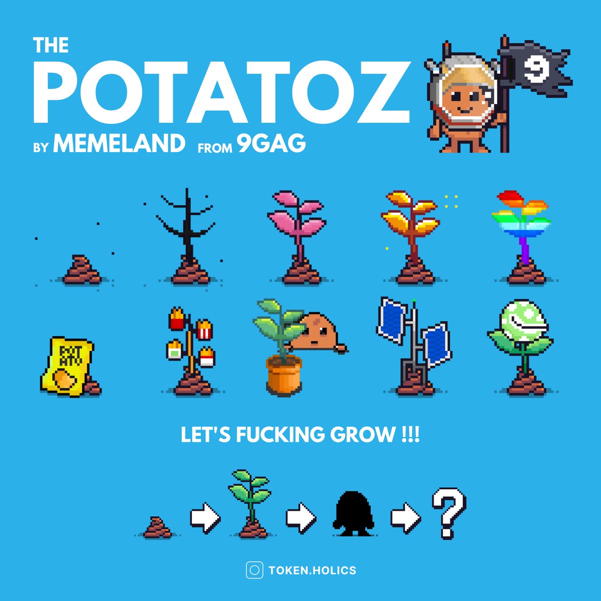 TokenHolics's tweet photo. 🥔 Let's Fucking Grow !!!
https://t.co/Hy5KBK4DmK

#POTATOZ #MEMELAND #9GAG #POTATOZFOLLOWPOTOTAZ https://t.co/MX0RUeqhR0