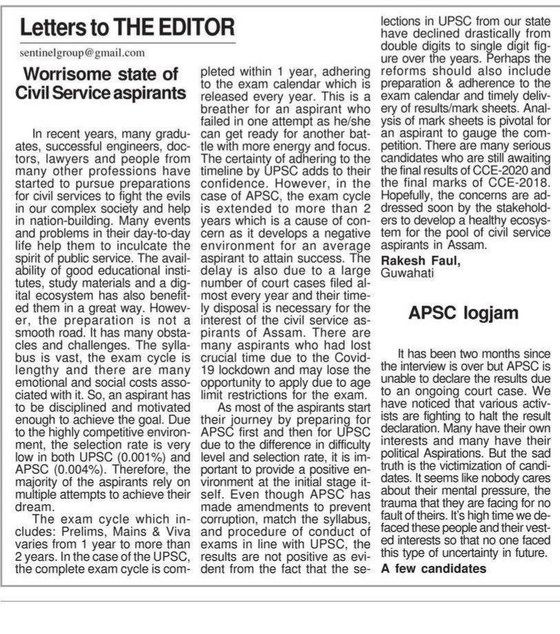 Barcablit's tweet photo. #DeclareAPSC_CCE20results
@himantabiswa
@lonsaikia 
Candidates deserve justice.
Timely declaration of Results utmost need of the hour. https://t.co/I8MgoGcJoa