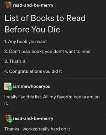 The only book list I go by.