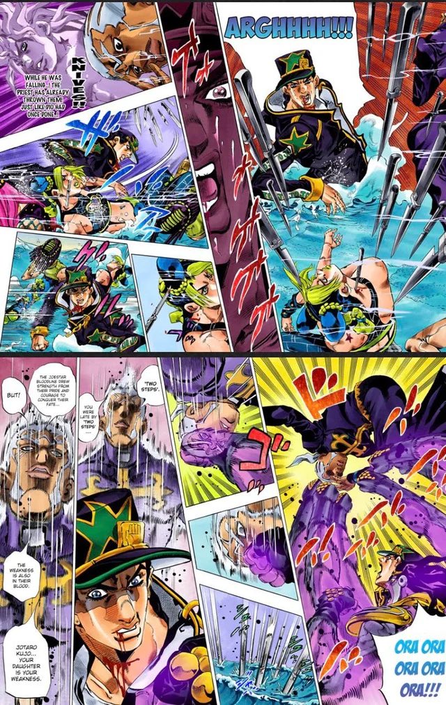 Star Platinum uses 「STAR FINGA」 on Pucci oh no 