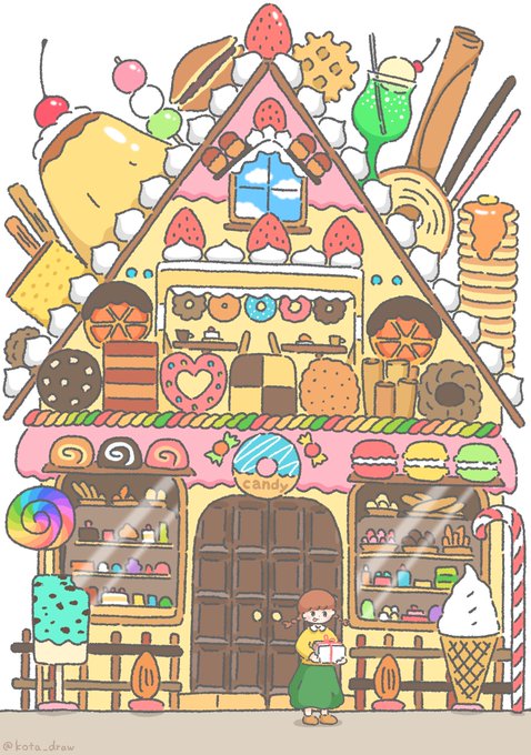 お菓子屋さんのtwitterイラスト検索結果