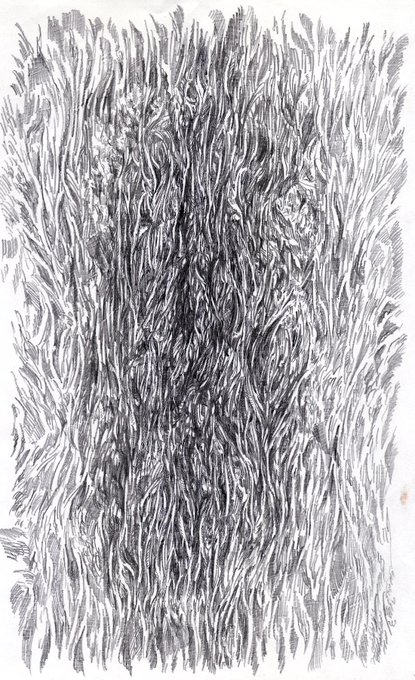 彩色前の鉛筆・ペン画 