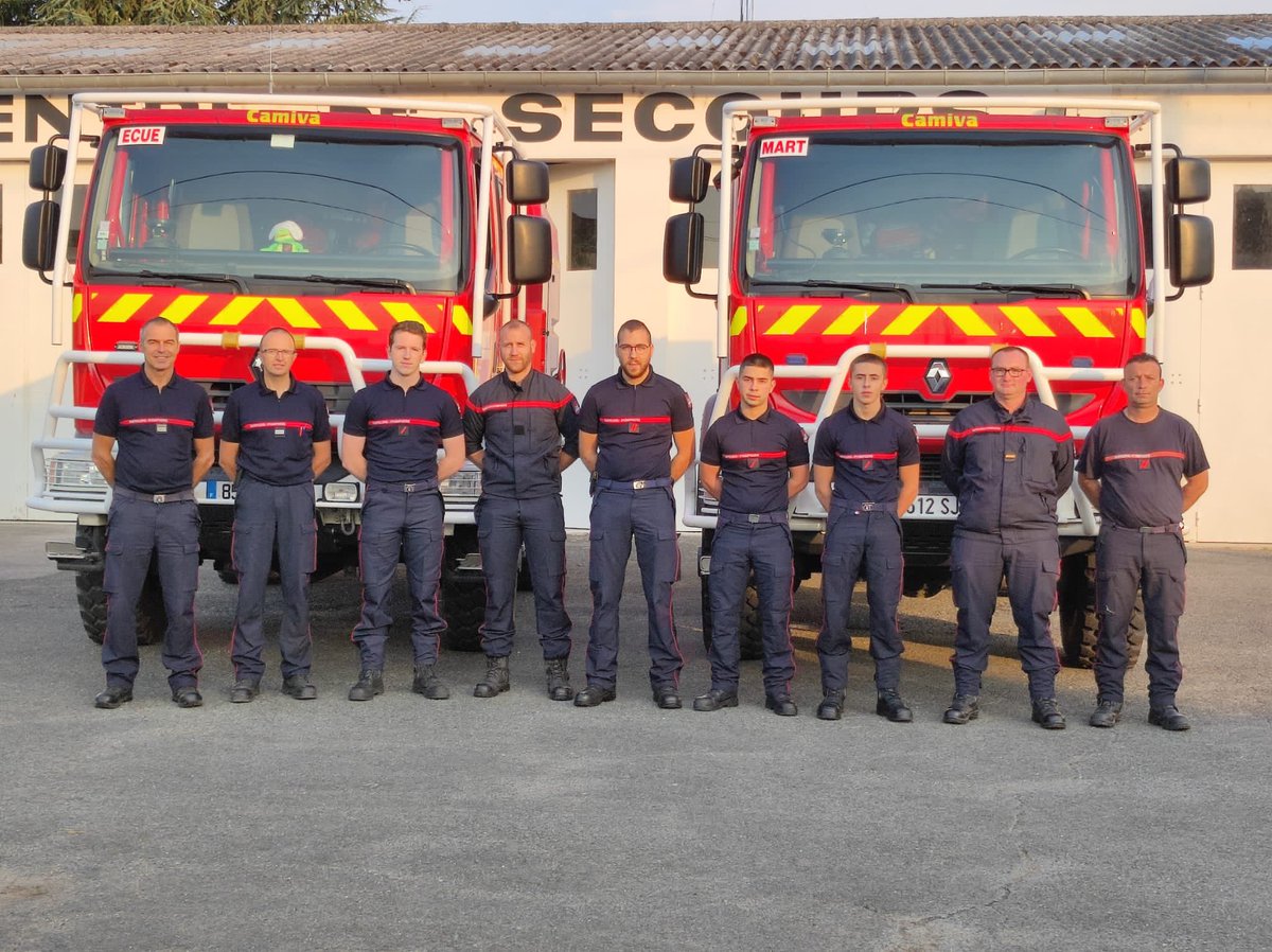pompiers36's tweet photo. 🔥🤝 Nouvel engagement des @pompiers36 dans la Sarthe en soutien du @SDIS_72 : depuis hier matin, 8 sapeurs-pompiers de l’Indre étaient sur le feu de Teloché afin de poursuivre les actions de noyage. 

🚒 2 Camions citerne feux de forêt (CCFM) d’Ecueillé et de Martizay https://t.co/S577X2JVVP