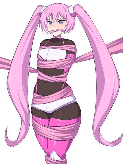 早速ぐるぐる巻きにされる 