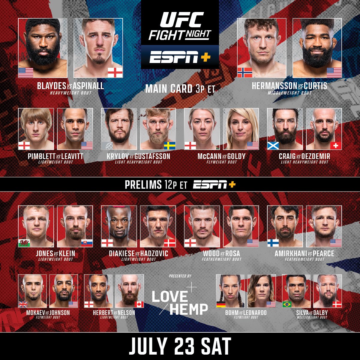 danawhite on Twitter "UFCLondon prelims are LIVE in 30 minutes on ESPNPlus! https//t.co