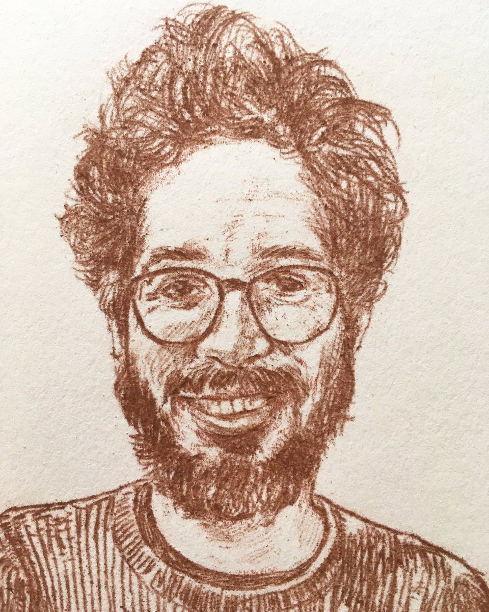 TomJohnson_Art's tweet photo. My recent portrait sketch of my friend Oli, the brilliant @Cuthbo - pastel pencil on paper. https://t.co/fKowg0GuNm
