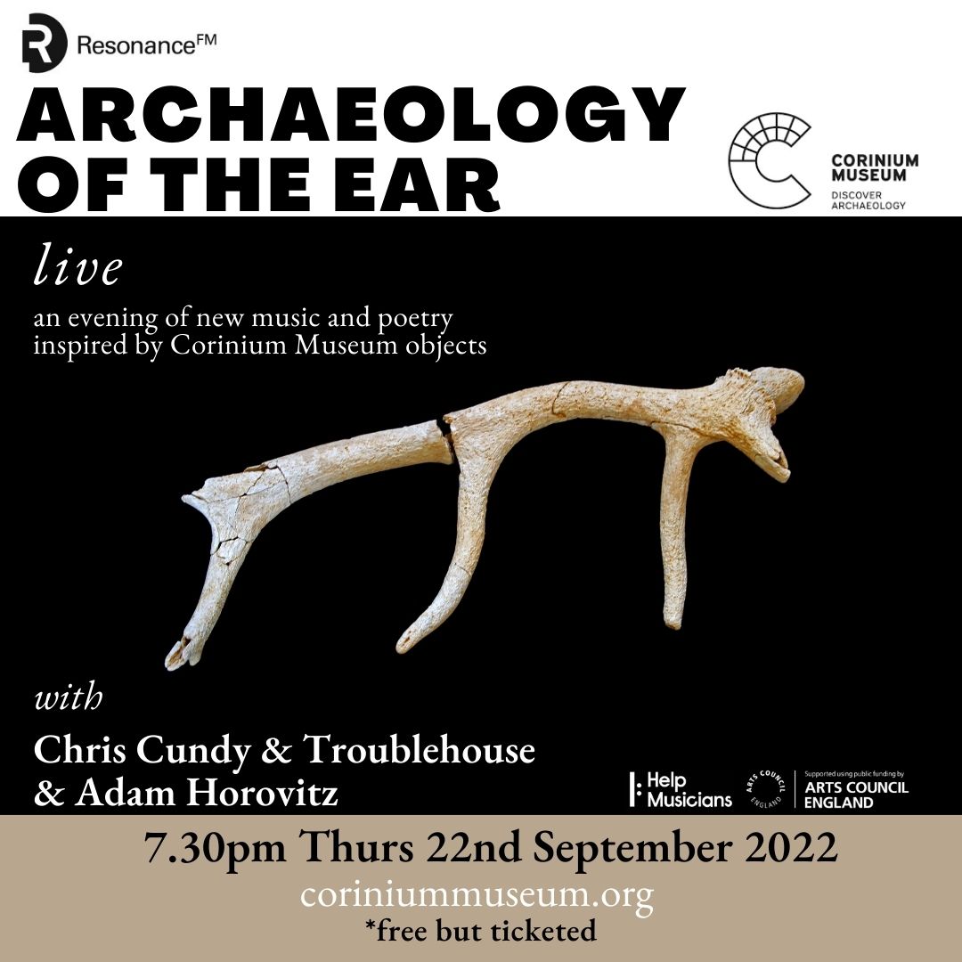 chris cundy (@chriscundy3) on Twitter photo excited to announce: #archaeologyoftheear (live)
<a href="/adamhorovitz/">Adam Horovitz</a>
@bruno_guastalla
@DominicLash
<a href="/CoriniumMuseum/">Corinium Museum</a>
<a href="/ResonanceFM/">Resonance FM</a>
<a href="/HelpMusicians/">Help Musicians</a>
<a href="/ace_national/">Arts Council England</a> excited to announce: #archaeologyoftheear (live)
<a href="/adamhorovitz/">Adam Horovitz</a>
@bruno_guastalla
@DominicLash
<a href="/CoriniumMuseum/">Corinium Museum</a>
<a href="/ResonanceFM/">Resonance FM</a>
<a href="/HelpMusicians/">Help Musicians</a>
<a href="/ace_national/">Arts Council England</a>
