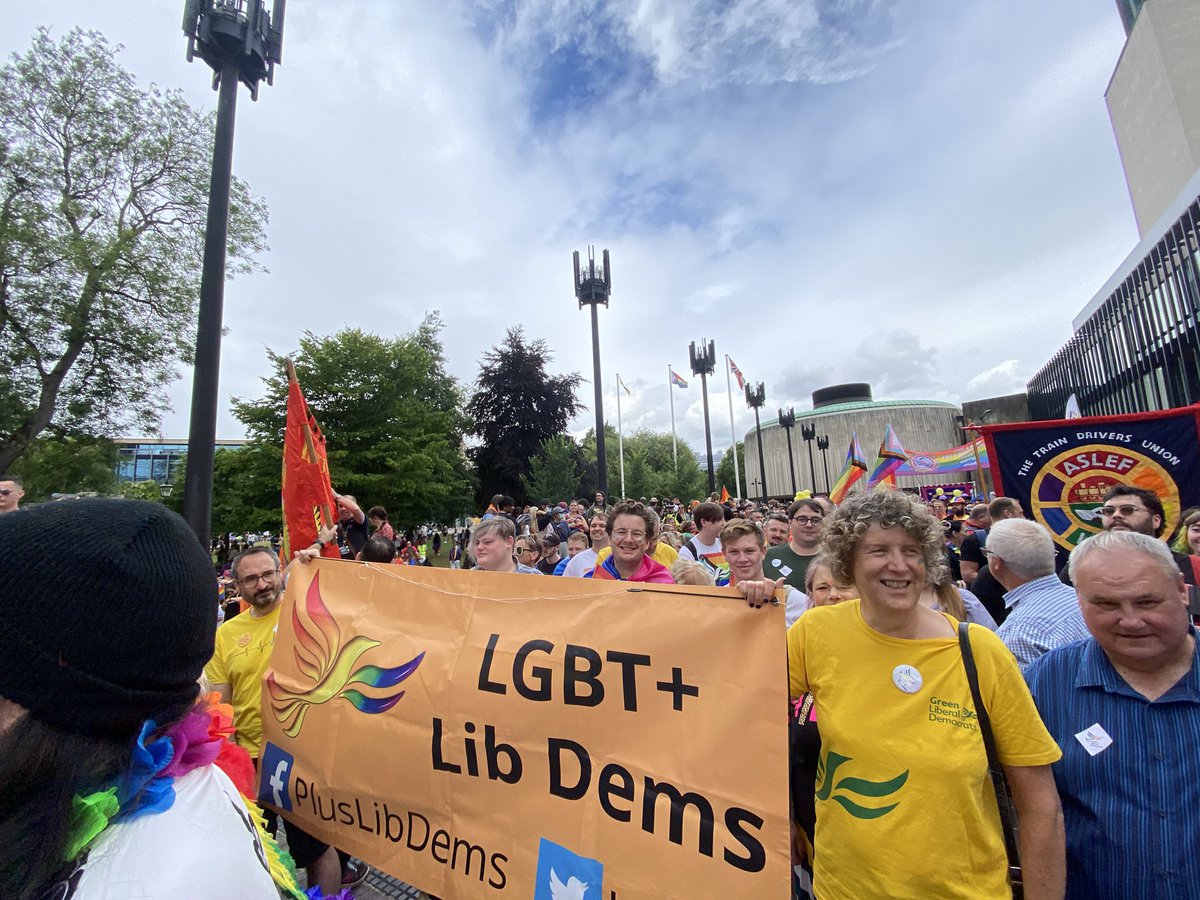 North East Lib Dems out in force at Northern Pride today! 😁 #NorthernPride