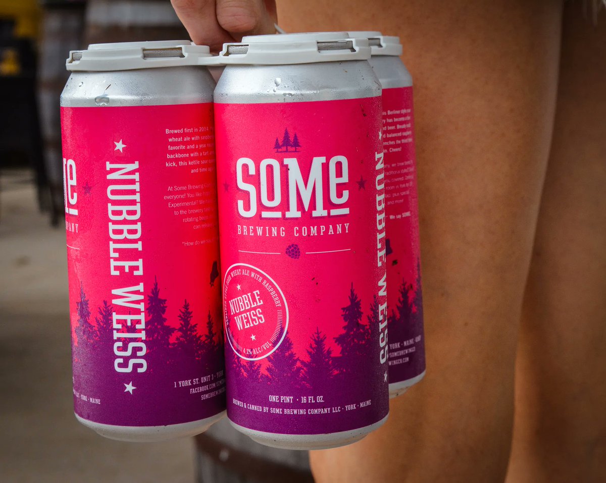 somebrewing's tweet photo. Everyone's favorite summer time brew, Nubble Weiss, is fresh for the drinking! Stop in and try our Berliner Style Sour with Raspberries or grab 4-packs To Go...open today 12pm-8pm...with LIVE MUSIC 5pm-7pm #somebrewingcompany https://t.co/IQDPlOSfNg