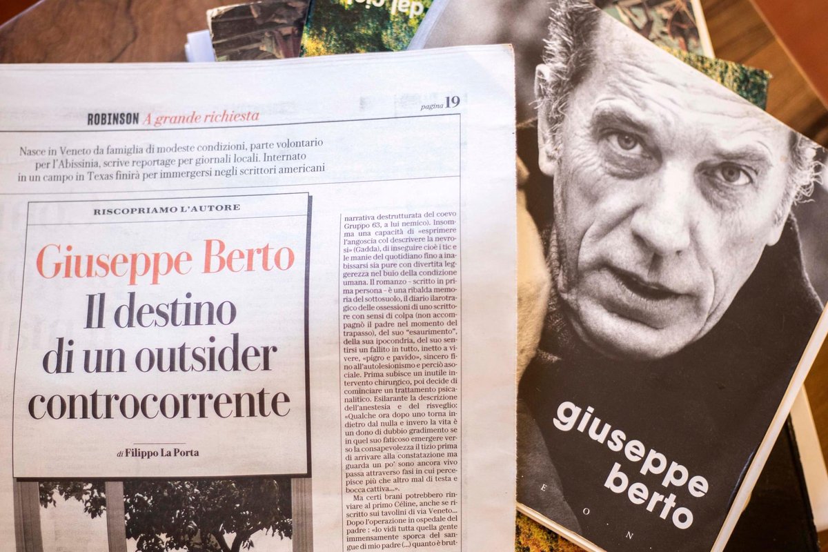 Oggi su <a href="/Robinson_Rep/">Robinson di Repubblica</a> di <a href="/repubblica/">Repubblica</a> si parla di Giuseppe Berto, delle sue opere più importanti e
del capolavoro “Il Male oscuro” scritto nella sua residenza calabrese di Capo Vaticano.

(Articolo di Filippo La Porta)

<a href="/NeriPozza/">Neri Pozza</a> 

#giuseppeberto #capovaticano #ilmaleoscuro