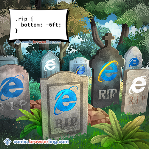 4amCode's tweet photo. Browser graveyard CSS Pun. #css #csspun #cssjoke #dev #developer #developers #web https://t.co/dzjocK5lkT