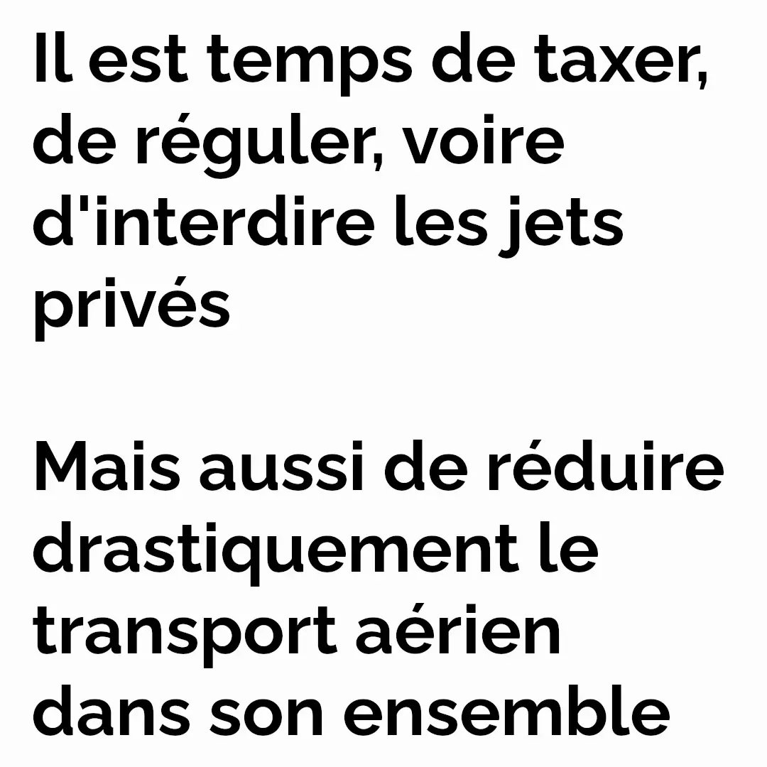 Nous ne pouvons plus aller à l'autre bout de la planète comme si l'urgence climatique n'existait pas.