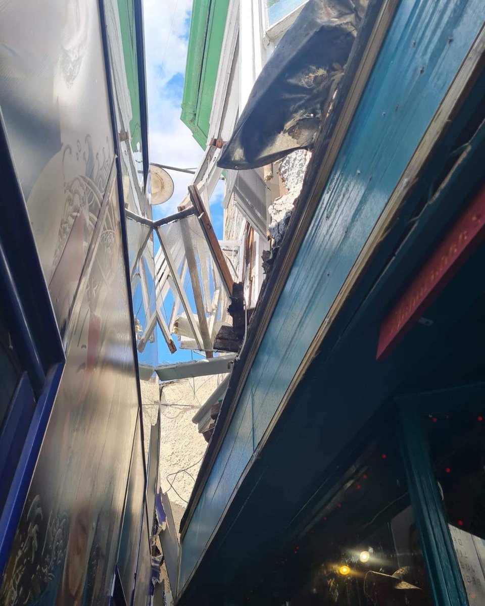 65Glastonbury's tweet photo. Crews from Glastonbury this week attended an RTC involving a double decker bus and a building , crews made the vehicle and building safe using, winching and shoring equipment, @DSFireUpdates @swasFT @dsairambulance https://t.co/v7DQ8MJuIb