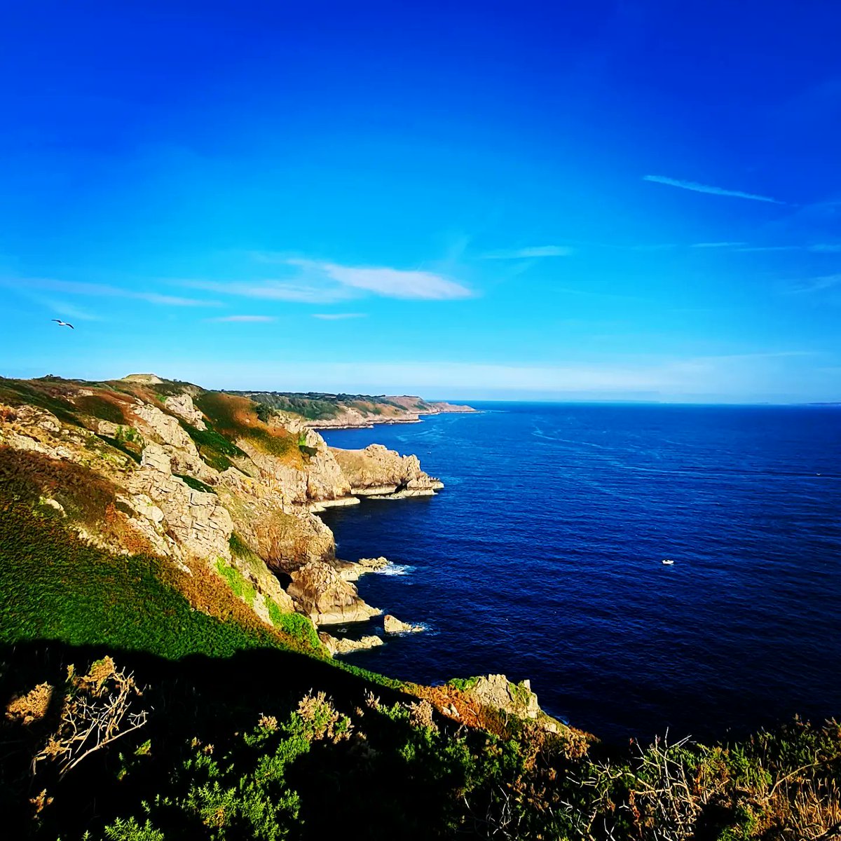 AM_odp's tweet photo. After a hectic day at work yesterday, it was so good to get up and out early for a walk. The North Coast was looking particularly beautiful this morning. 11 miles in the bag and all before 8am 
@VisitJerseyCI @GovJsyHCS @ShireenJordan @ChrisPage90 https://t.co/V1baNhyTSY