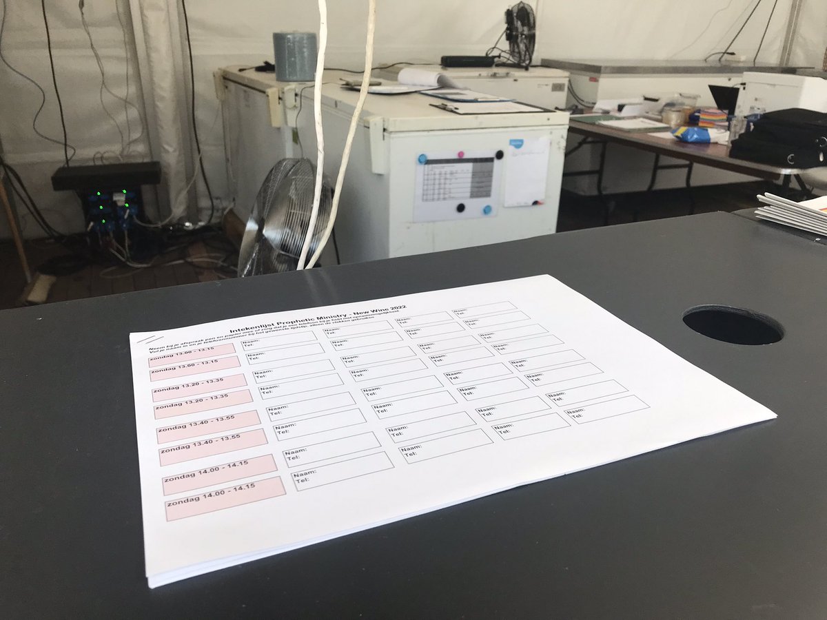 De inschrijflijsten voor de 248 #propheticappointments liggen klaar bij het servicepunt van #NWZC <a href="/NewWineNL/">New Wine Nederland</a>. Het team is er klaar voor!