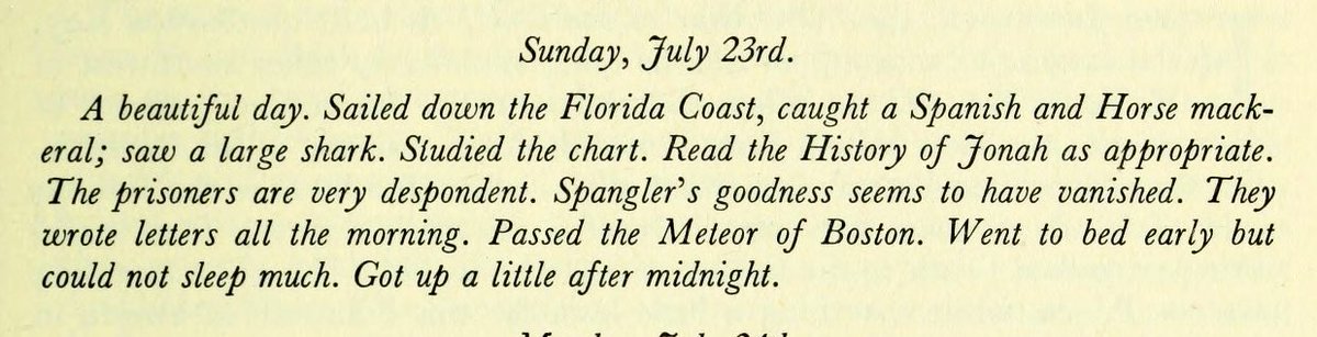 LinConspirators's tweet photo. #OTD July 23, 1865: Dr. George Porter, accompanying the conspirators on the ship to @DryTortugasNPS, wrote that they were “very despondent”. In particular, he noted that #EdmanSpangler’s “goodness seems to have vanished.” The next day they arrived at Fort Jefferson. https://t.co/MEO47C7hoF