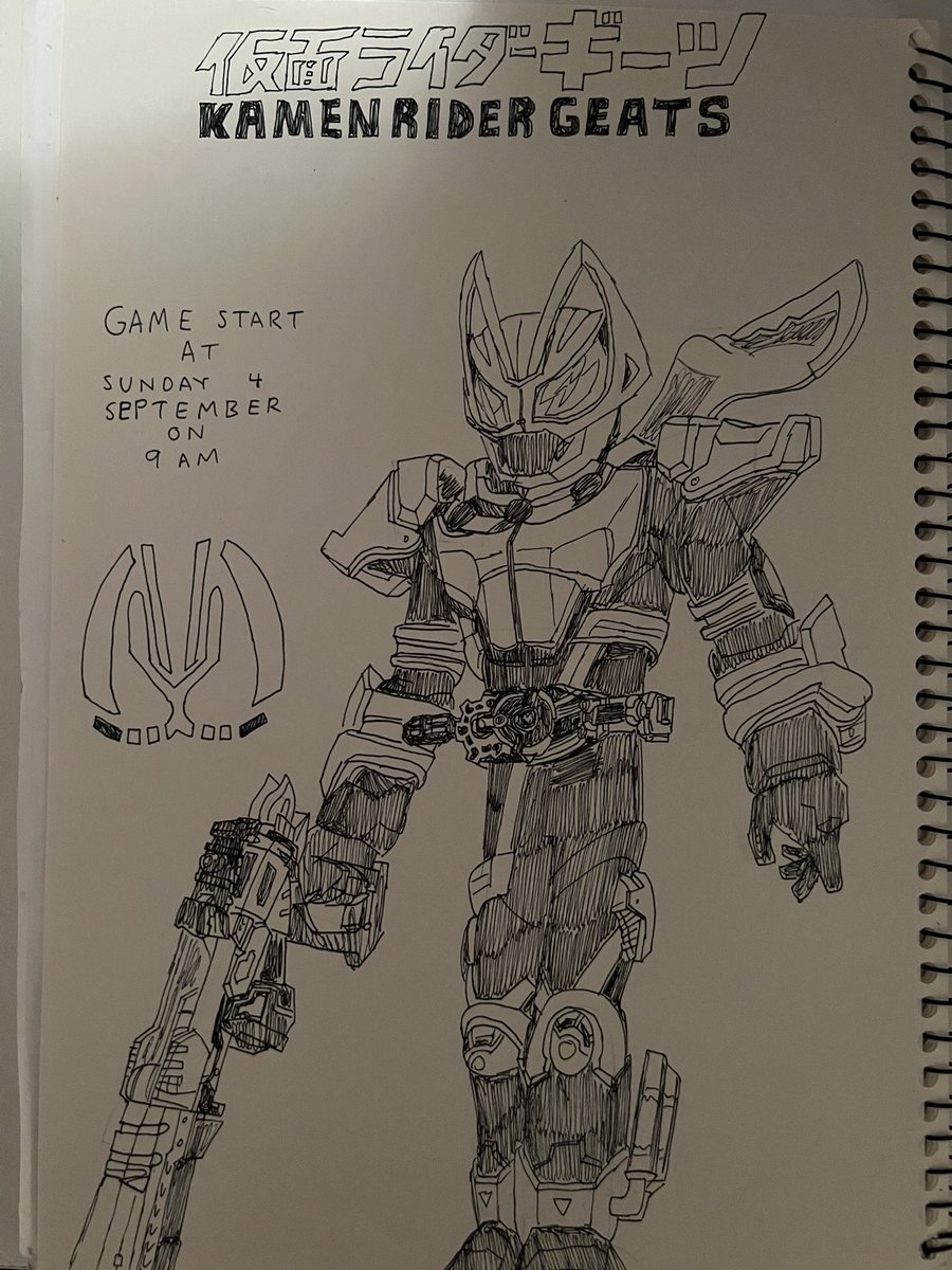 tra09459285's tweet photo. I draw a kamen rider geats I’m excited to see new shows on September soon.🦊
#kamenride https://t.co/3VB5uV7IqI