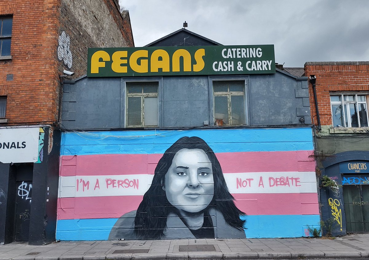 Lovely to see this mural on Chancery St D1 at lunchtime... #TransRightsAreHumanRights