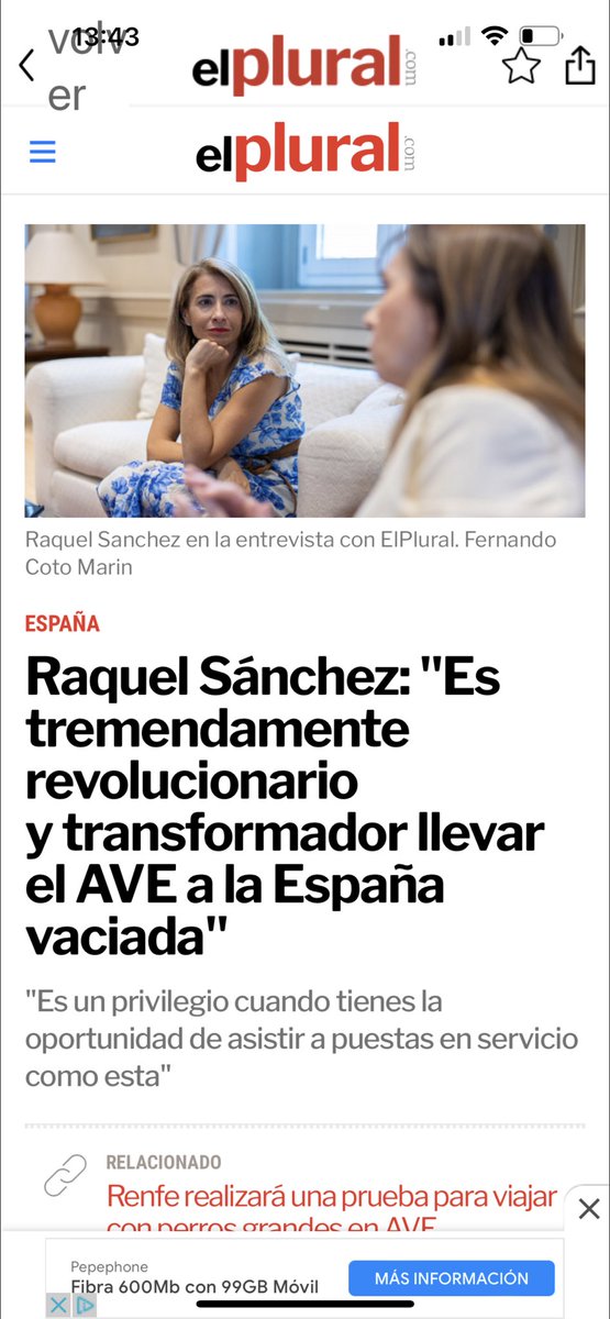 Doña Raquel Sánchez, ministra de transportes: no debe perderse el privilegio de traer el AVE hasta Salamanca, que tb lo reclama Portugal, y mientras tanto aumentar las frecuencias del Alvia con Madrid. Salamanca tb existe y es parte de España vaciada. <a href="/mitmagob/">Pol</a> <a href="/Renfe/">Renfe</a> #Salamanca