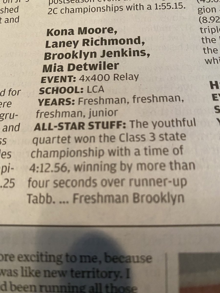 LCA_Athletics's tweet photo. Congrats to our girls relay team for being named all area. https://t.co/lCRVtQU3wO