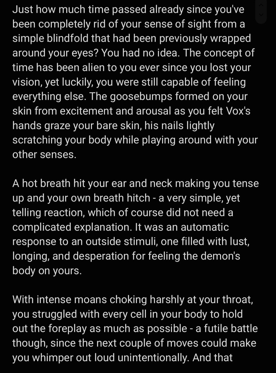 it_do_be_ket's tweet photo. Vox RP scenario pt 21 #VoxAkuma #VoxScenarios #voxrpideas #NSFW #AkuSMR #akumasutra #KinDrenched
(A/N: got inspired by a friend who had written a small, intimate scenario. enjoy~β‘) https://t.co/me9XeE0RfH