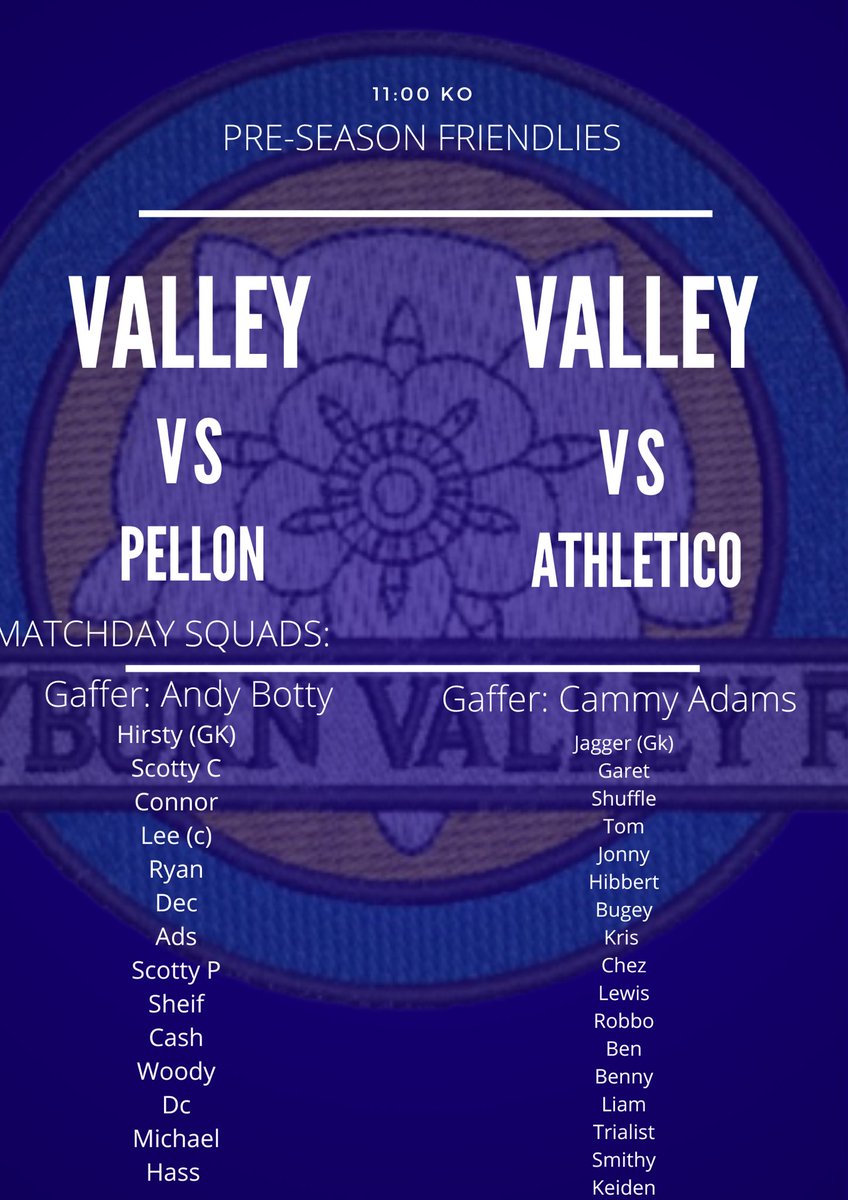 FcRyburn's tweet photo. Tomorrow marks the first of our preseason friendlies, and for the first time ever the introduction of a second Ryburn Valley team which will be led by our own @CAdams_93!
No set squads as of yet but chance for everyone to stake their claim! #halavalley https://t.co/eCpmCazgo2
