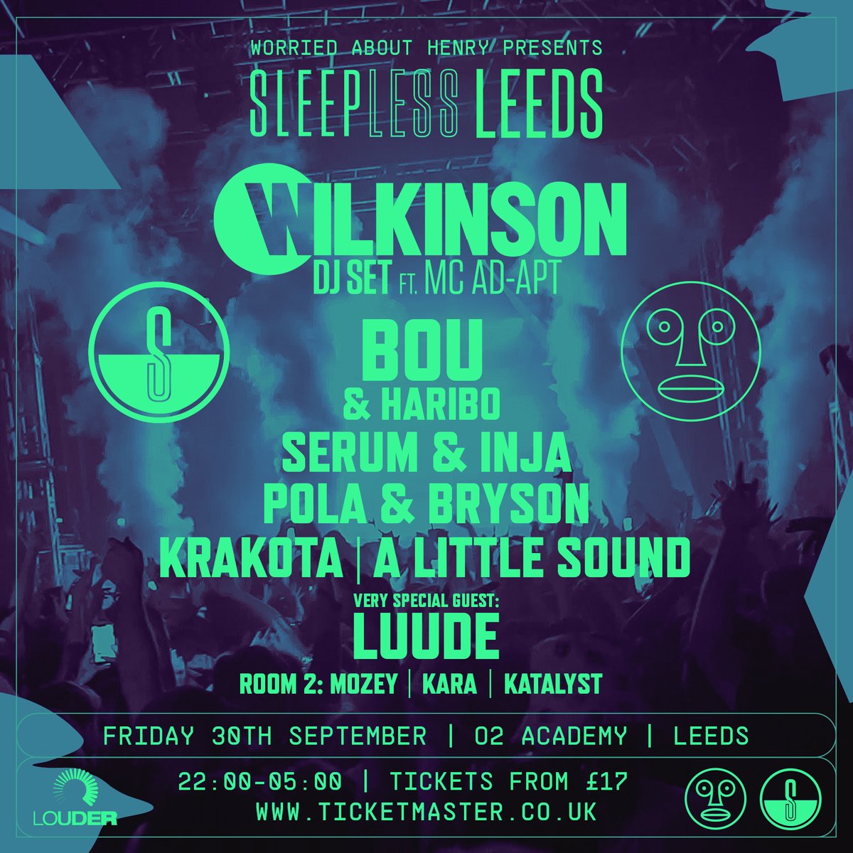 Worried About Henry brings <a href="/WilkinsonUK/">Wilkinson</a>'s own <a href="/sleeplessukltd/">Sleepless Music</a> to Leeds Fri 30 Sep. Featuring the man himself alongside Bou, Serum, Pola &amp; Bryson, very special guest Luude and many more! 🔥 🔊

🎟️ Tickets on sale now: amg-venues.com/4s5250K2jhO