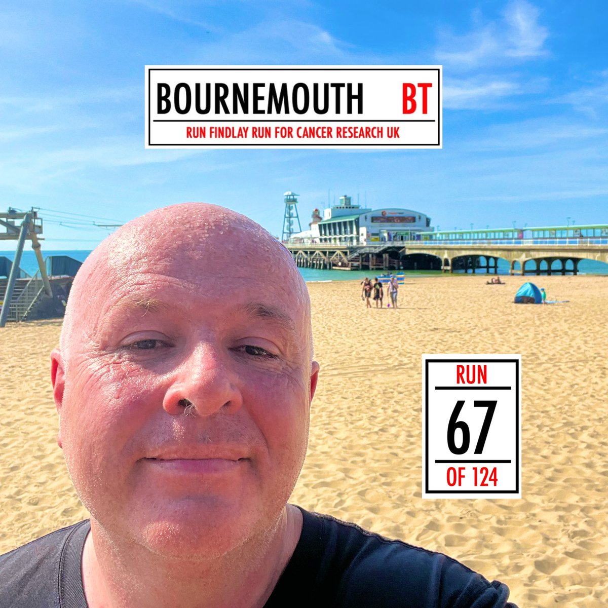RunFindlayRun's tweet image. Run 67 of 124  #RunFindlayRun for @cr_uk #Running 10km every postcode in UK. After plan A - covid got in way plan B train strike so plan C 5am too #Bournemouth  love the seafront fab to run to #Boscombe - gotta run the pier, then back down for bit of beach front beautiful views