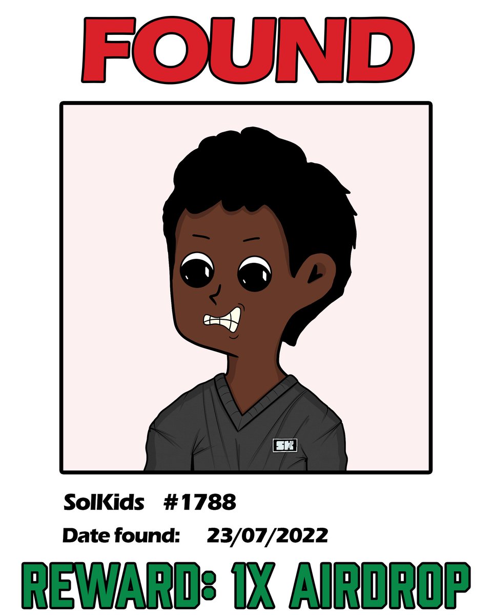 solkidsnfts's tweet image. Our first batch of Missing SolKids have been found with 25 $Solana in prizes just paid out. 

🆘If you want to join the rescue efforts head over to solkids.io/mint for your lucky chance at a big prize!

🎁Congrats to the Winners🏆

 1x Free SolKid Airdrop

#NFTCommunity