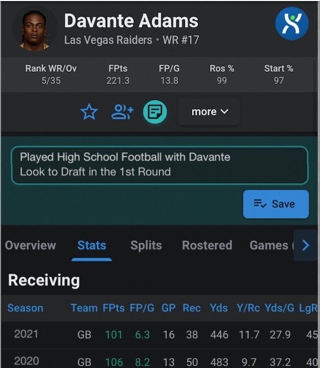 Setting up my <a href="/Fantrax/">Fantrax</a> leagues. Found a few great features, including custom scoring and rosters. But my new favorite feature is Player Notes. What feature do you wish your fantasy league had?