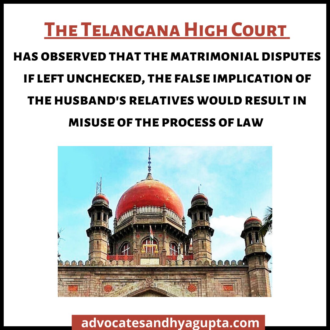 Case title - P. Rajeshwari And Another vs The State Of A.P. Another
#Telangana #HighCourt #highcourtsofindia #matrimonialdispute #dispute #misuse #Lawyers  #lawyer #lawfirm