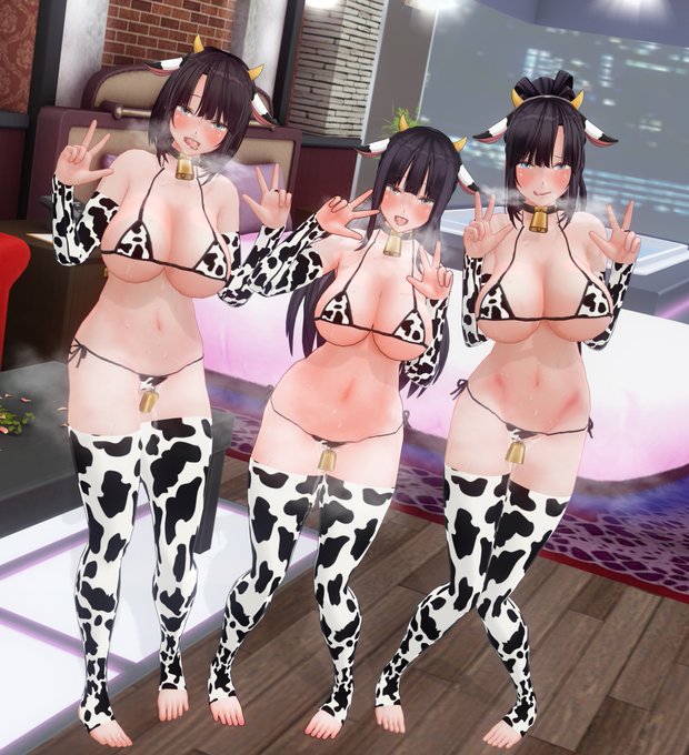 #土用の丑の日は牛柄ビキニ 