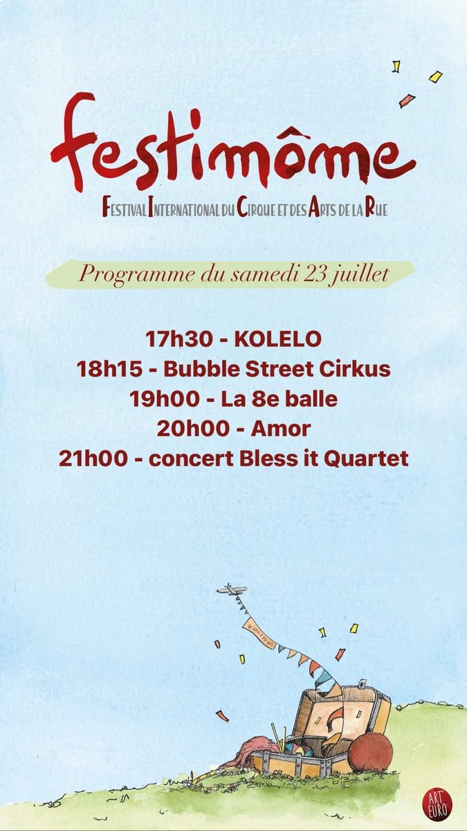 Festimome's tweet photo. Programme de la journée de ce samedi ! 🎈 https://t.co/T9BCOt2kXX