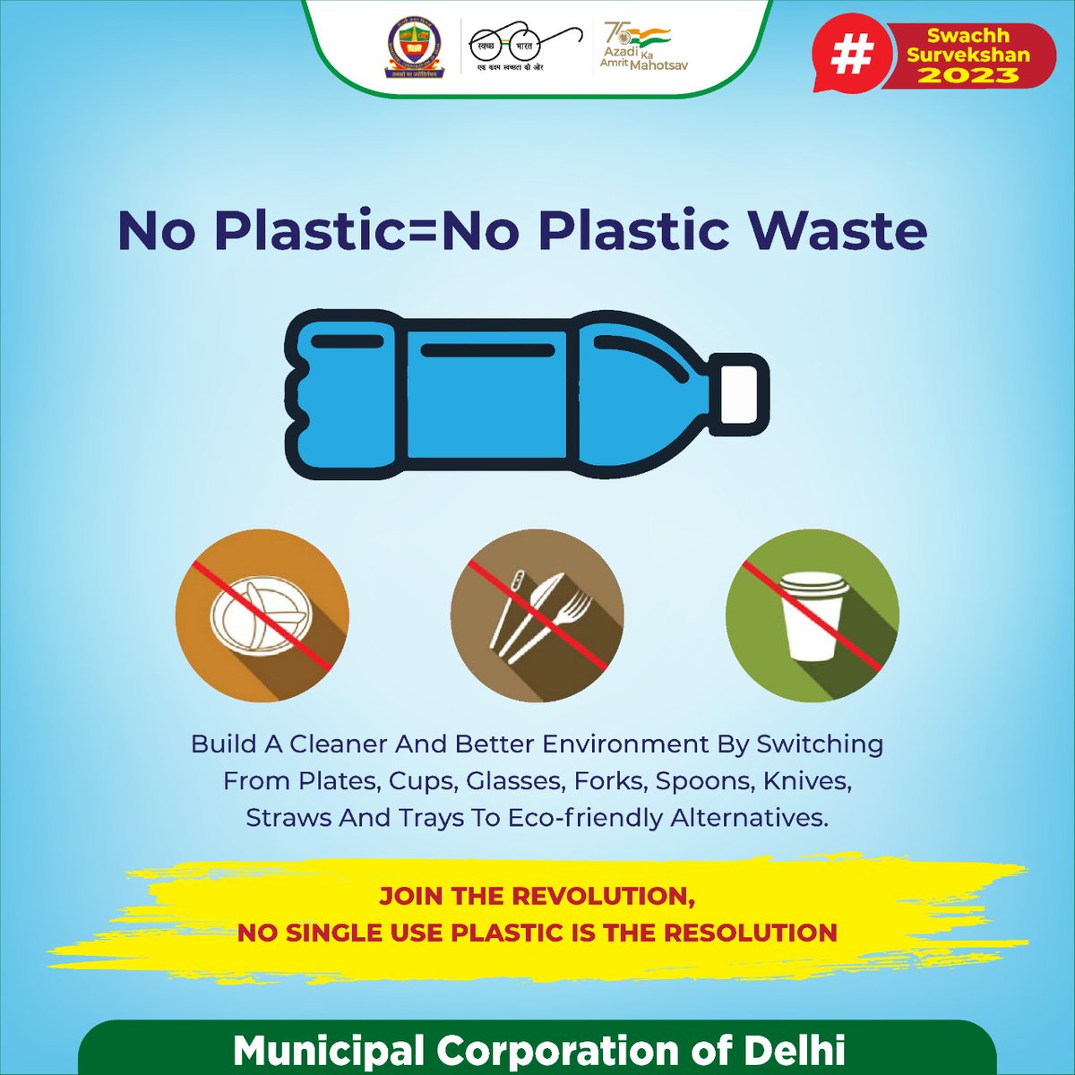 Municipal Corporation of Delhi (@mcd_delhi) on Twitter photo Say no to plastic cutlery, switch to eco-friendly alternatives and save the environment
#MCDCares
#SwachhDelhi
#SwachhBharat
#SwachhSurvekshan2023MCD
<a href="/LtGovDelhi/">LG Delhi</a>
<a href="/AshwaniKumar_92/">Ashwani Kumar</a>
<a href="/GyaneshBharti1/">Gyanesh Bharti</a> Say no to plastic cutlery, switch to eco-friendly alternatives and save the environment
#MCDCares
#SwachhDelhi
#SwachhBharat
#SwachhSurvekshan2023MCD
<a href="/LtGovDelhi/">LG Delhi</a>
<a href="/AshwaniKumar_92/">Ashwani Kumar</a>
<a href="/GyaneshBharti1/">Gyanesh Bharti</a>