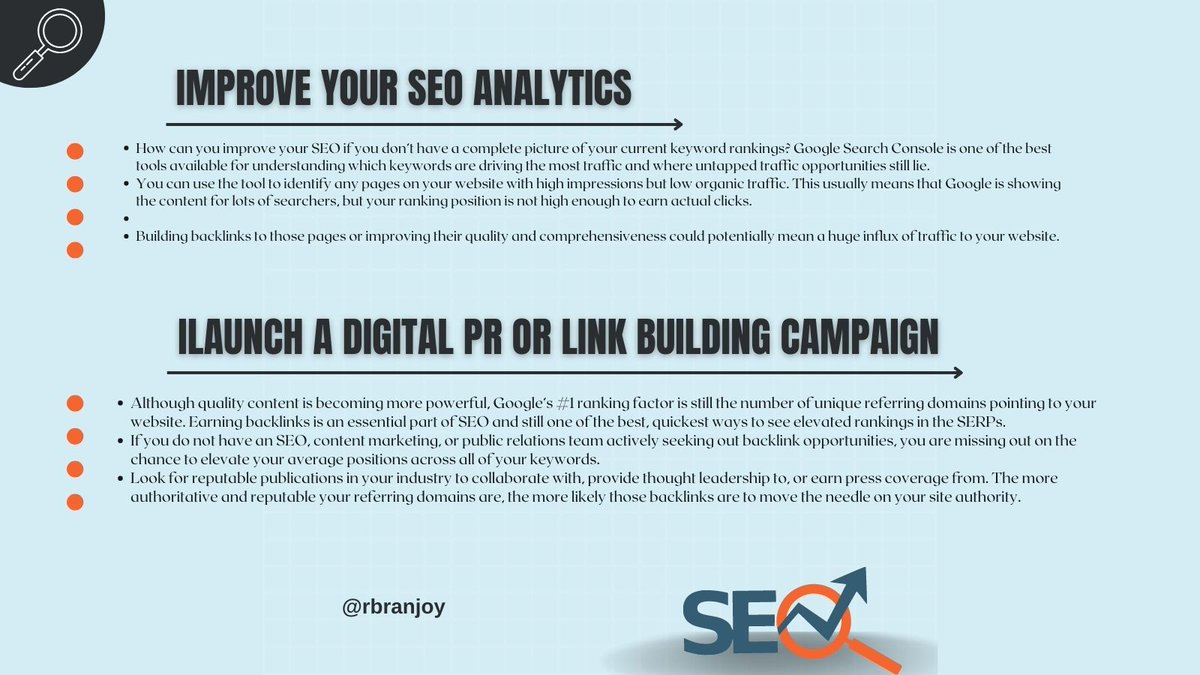 rbranjoy's tweet photo. If you want to see more SEO success in 2022 and beyond, keep these SEO tips in mind as you tailor and target your digital strategy.
#seoul #businesstips #socialmediatips #seochangbin #Seoul_RM #seomarketing #seomarketingtips #seotips #improveseo #SEO #Marketing #Tips https://t.co/ZcjwFaLlba