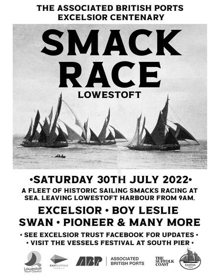 Next Saturday, 30th July.

Head to Lowestoft next Saturday for a grand day out at the South Pier to enjoy the Vessels Festival and a unique flotilla of heritage fishing boats (smacks) proving their seafaring skills in a smack race.

theexcelsiortrust.co.uk/events

From 9am