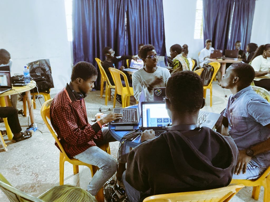 Devemmy25's tweet photo. Knowledge is power! Vibes on vibes at 2022 Hackathon event. Team TechPhantom on this one!!
#gdgogbomoso #HackElite2022 @wtmogbomoso @sqicict @AjekigbeMichael @Ajibade_md @madeofAjala @hackSultan #Developers #techtwitter #TechBuddySpace #TechnoSupport https://t.co/uQqcgv3GyQ