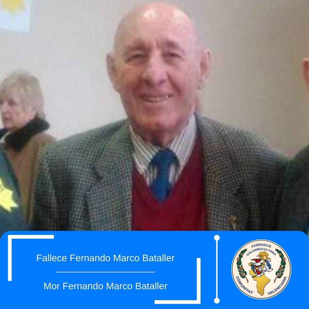 fedcolombicv's tweet photo. Nos deja nuestro amigo Fernando Marco Bataller. DEP

——

Ens deixa el nostre amic Fernando Marco Bataller. DEP

https://t.co/KNSXBkIw67 https://t.co/ZdSEFlfpoE