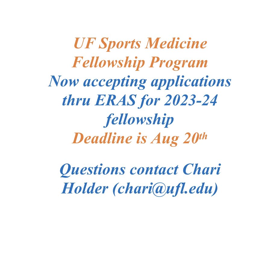 UF Sports Medicine Fellowship tweet media