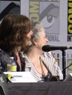 #McReedus panel body language giving me the same bestie vibes as it always has. She cries and who is right there to comfort her? Like always. #MelissaMcBride #NormanReedus