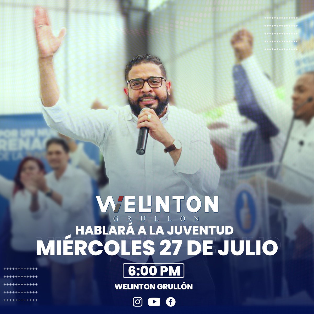 EmpoderandoR's tweet image. Este próximo miércoles 27 de junio a las 6:00pm, estaré realizando un pronunciamiento de mi opinión sobre el proceso de la Juventud Revolucionaria Moderna. Atentos 👀
-
#ATiempoCompleto
#ElLíderDeLaJuventud  @wegrullon