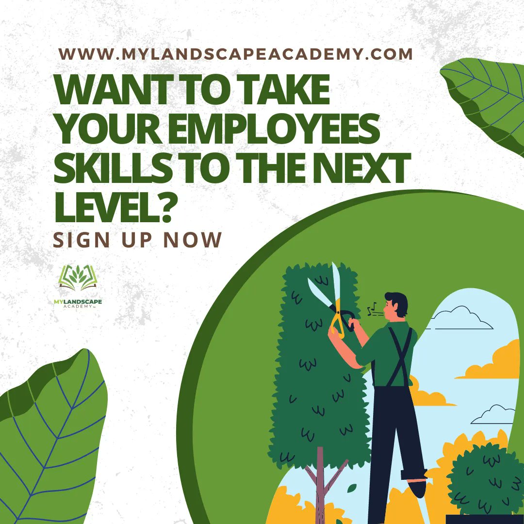 MyLandscapeAcad's tweet photo. Want to take your employees' skills to the next level? Sign up now!
#onlinetraining #onlinepersonaltraining #trainingonline #onlinebusinesstraining #onlinefitnesstraining #employeetraining #employeestraining #employeetrainings #landscaping #landscapingdesign #landscapingcompany https://t.co/dthdGL8Veu