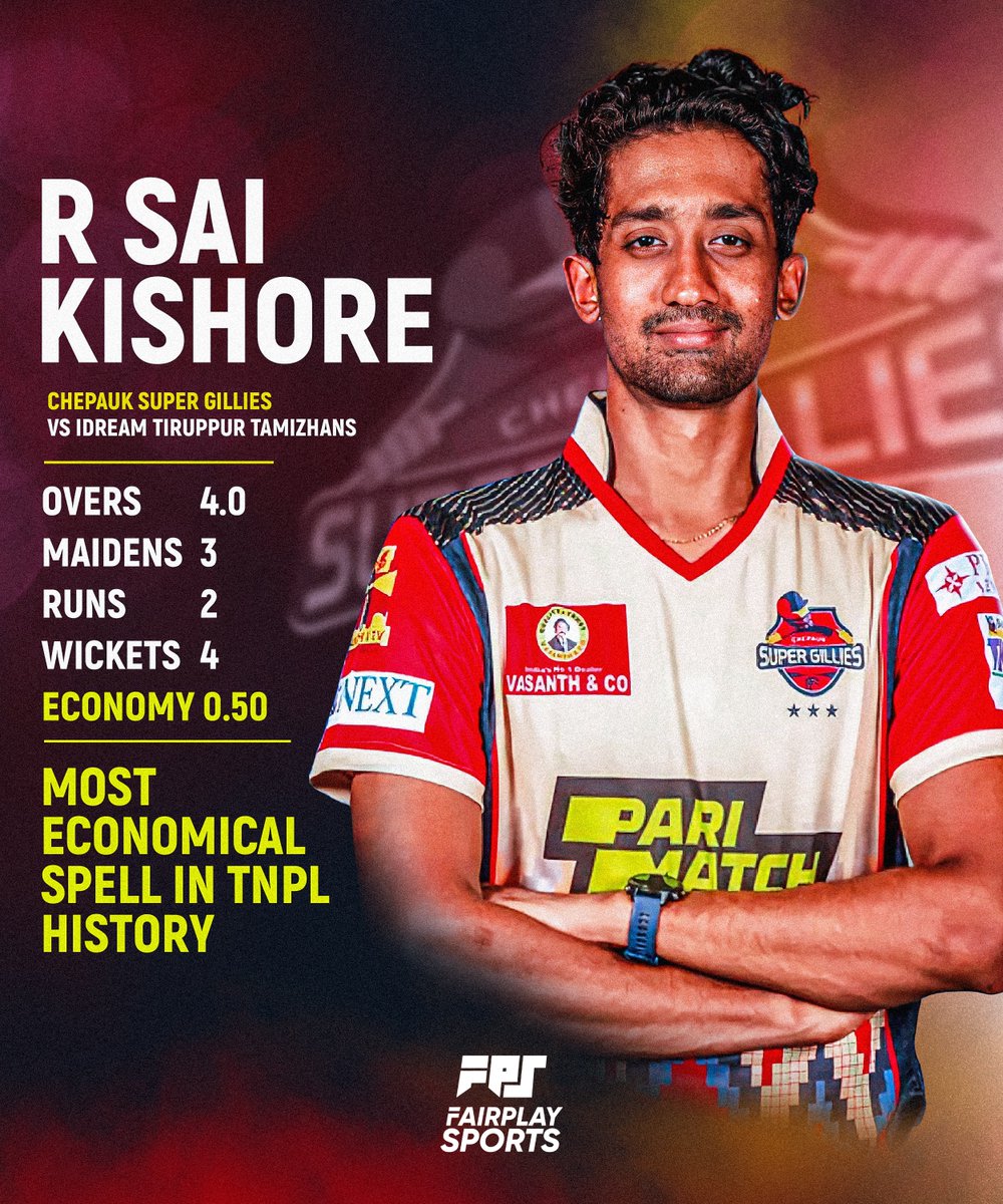 Achievement unlocked 🔓
One of our most promising cricketers - @saik_99, engraved his name in the record books yesterday by bowling the most economical over in the history of #TNPL !

#TNPL2022 #Cricket #tnplonvoot #athletemanagement