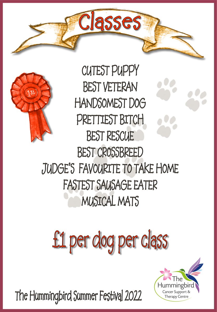 Not long to go until the #dogDhow at our Summer Festival!! - Sunday 7th August
Run by Jennie Fairweather from Jennie Fairweather Dog Training Club
You can enter your dog for as many events as you like BUT you must be registered by 12.30pm to enable the event to start for 1pm