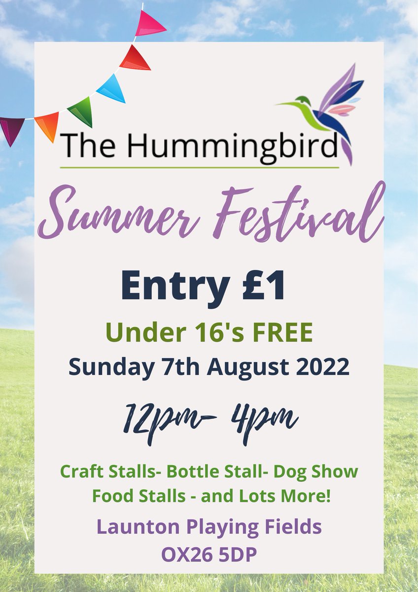 Our highly anticipated, postponed #SummerFestival is this time next week! 
 Sunday 7th August 12-4pm. Launton playing fields.
Thanks again to: 
Launton Playing fields
Jennie Fairweather
Sparky and Sprite
&amp; Bidfood

Looking forward to seeing you all there

#Dogshow #CancerSupport