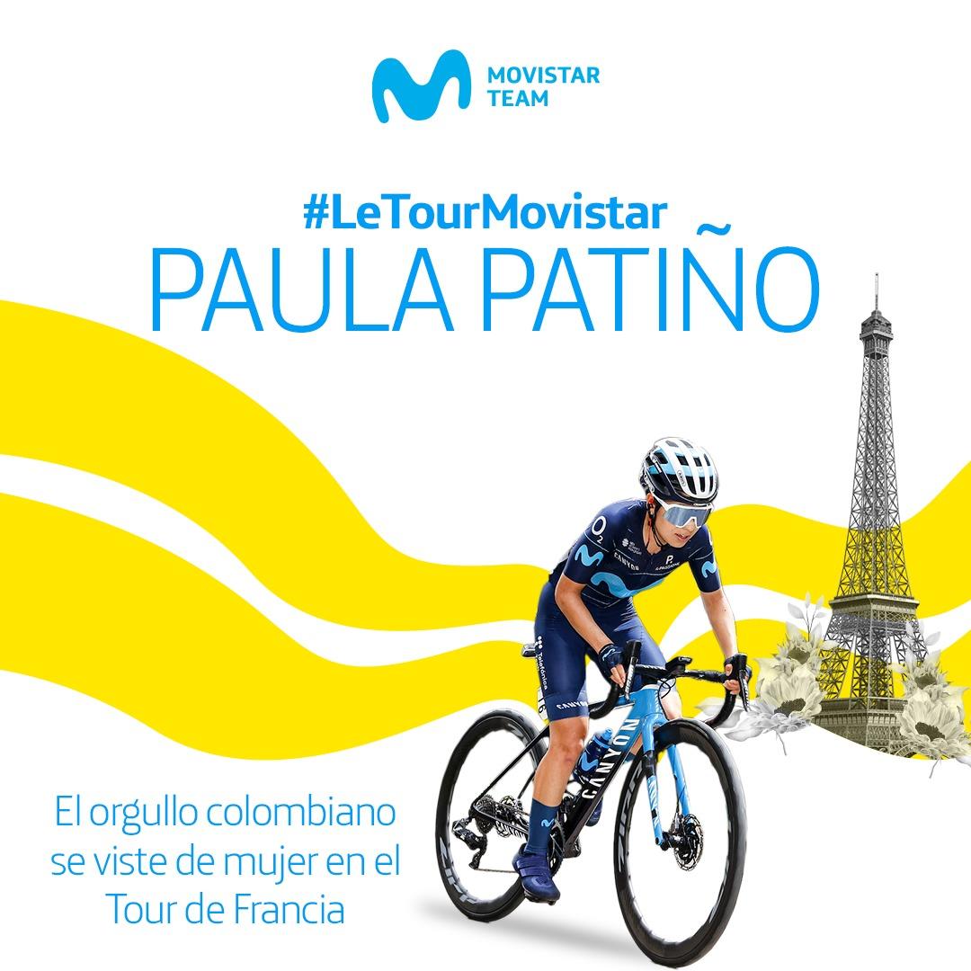 En 1986 Luz Mery Tristán,
Rosa María Aponte y Dorelly Tibaduiza terminaron el Tour de Francia Femenino. En el 2022 después de 36 años  <a href="/paulapb291/">@paulapb29</a> representa a 🇨🇴. Pau, las mujeres de Colombia pedalean contigo! 
#VamosPaula  #LeTourMovistar